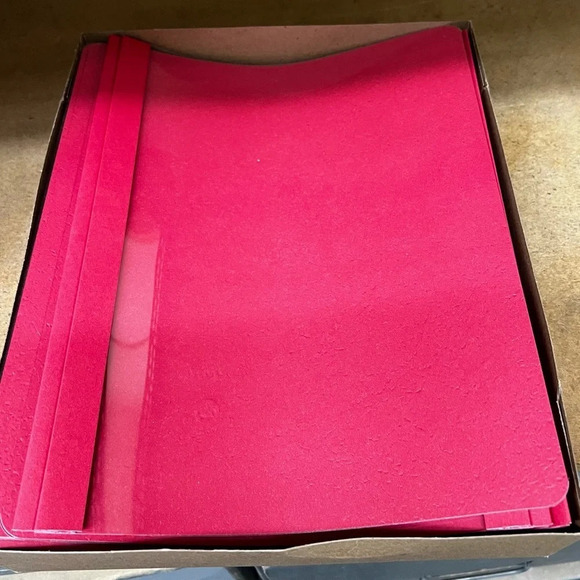 NWT Oxford Letter Size Clear Front Report Covers Red - Picture 4 of 9